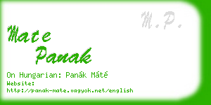 mate panak business card