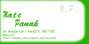 mate panak business card